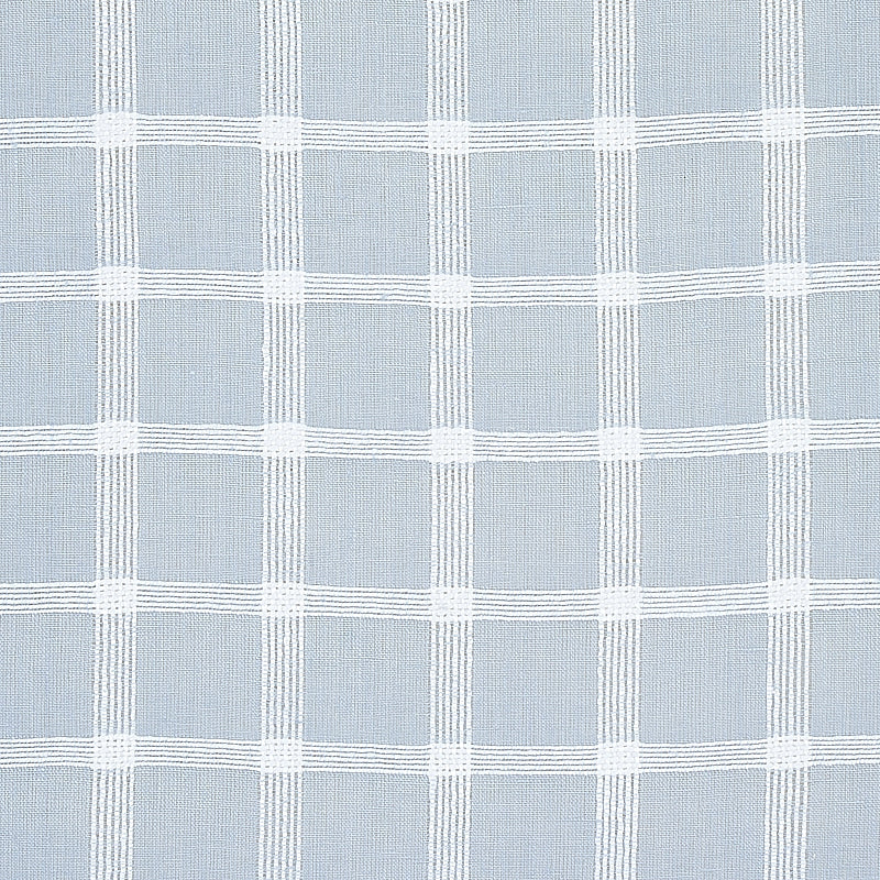 Schumacher Pauline Check Casement Chambray Fabric Sample 72074