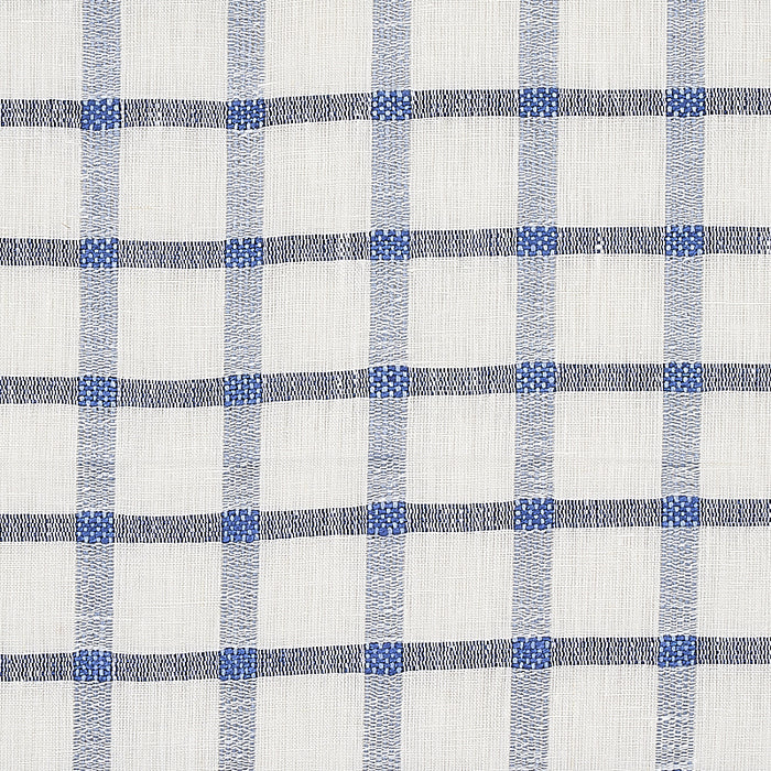 Schumacher Pauline Check Casement Blue Fabric 72075