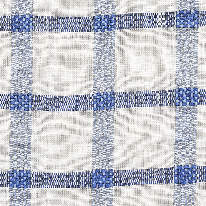 Schumacher Pauline Check Casement Blue Fabric 72075