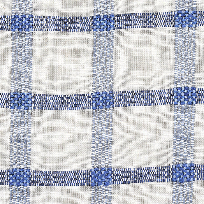 Schumacher Pauline Check Casement Blue Fabric Sample 72075