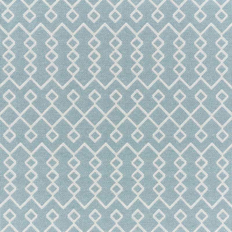 Schumacher Bricolette Sky Fabric 72111