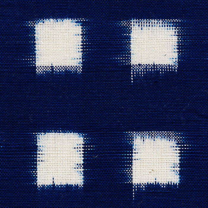 Schumacher Heiho Ikat Indigo Fabric Sample 72350