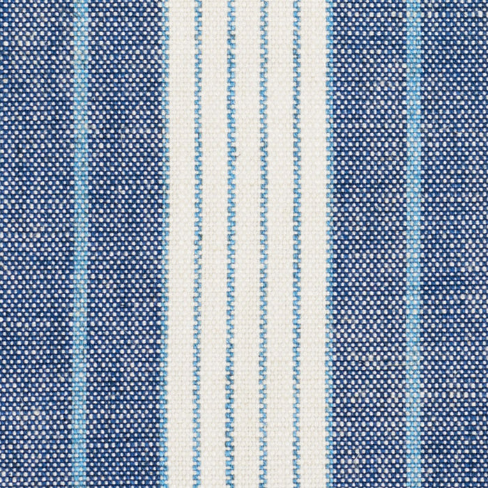 Schumacher Horst Stripe Delft Fabric Sample 72600