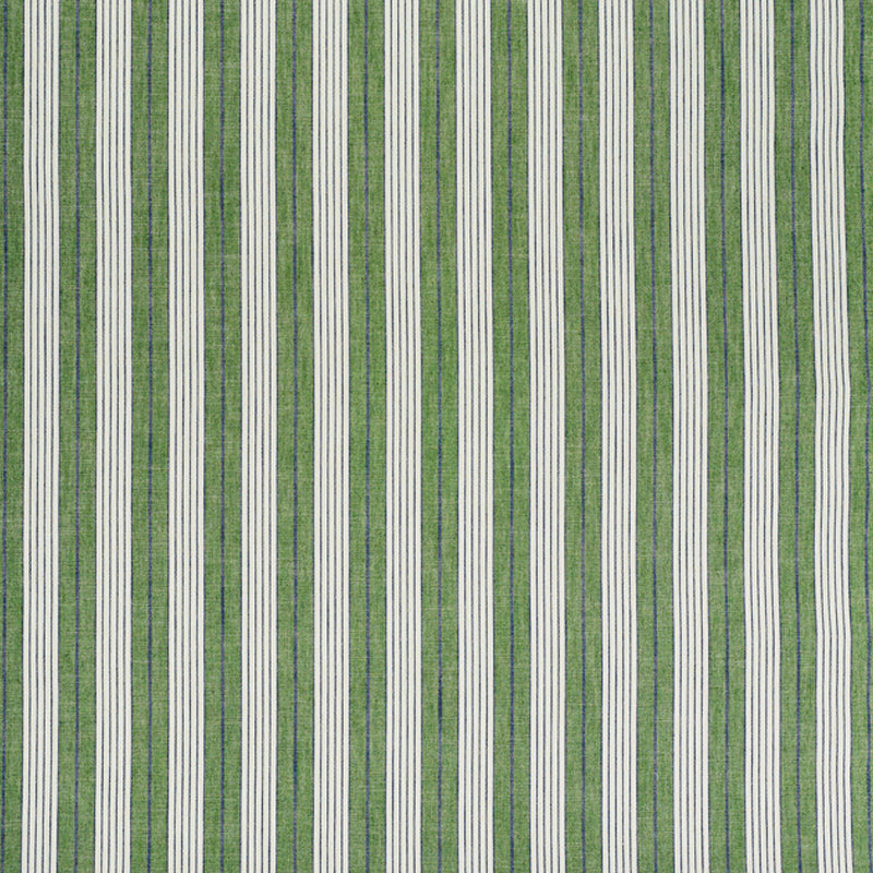 Schumacher Horst Stripe Green Fabric 72605