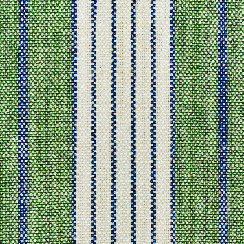 Schumacher Horst Stripe Green Fabric Sample 72605