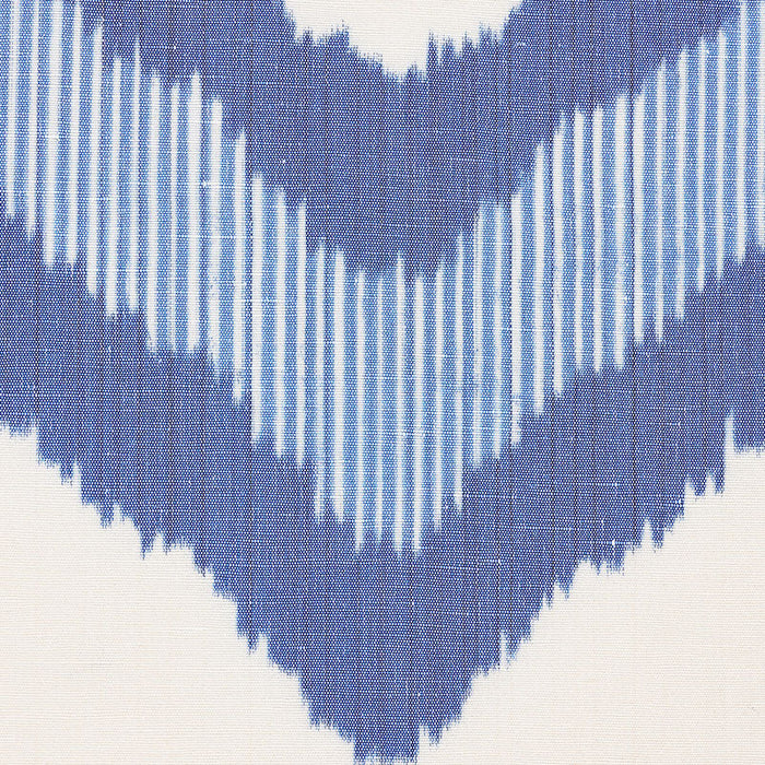 Schumacher Chevron Ikat Blue Fabric Sample 72630