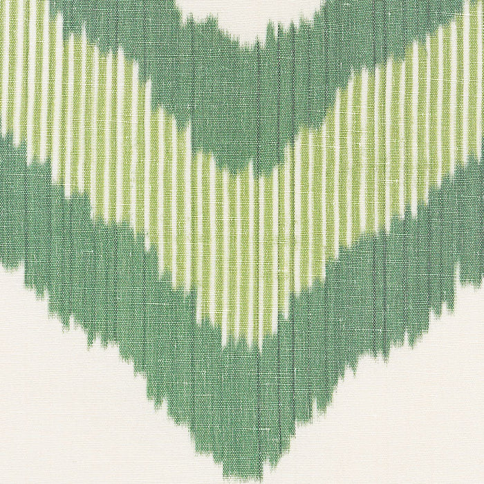 Schumacher Chevron Ikat Green Fabric Sample 72631