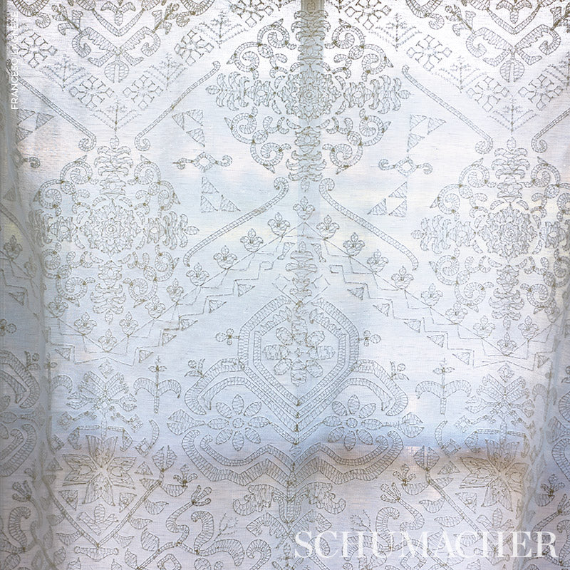 Schumacher Camilla Sheer Ivory Fabric 72660