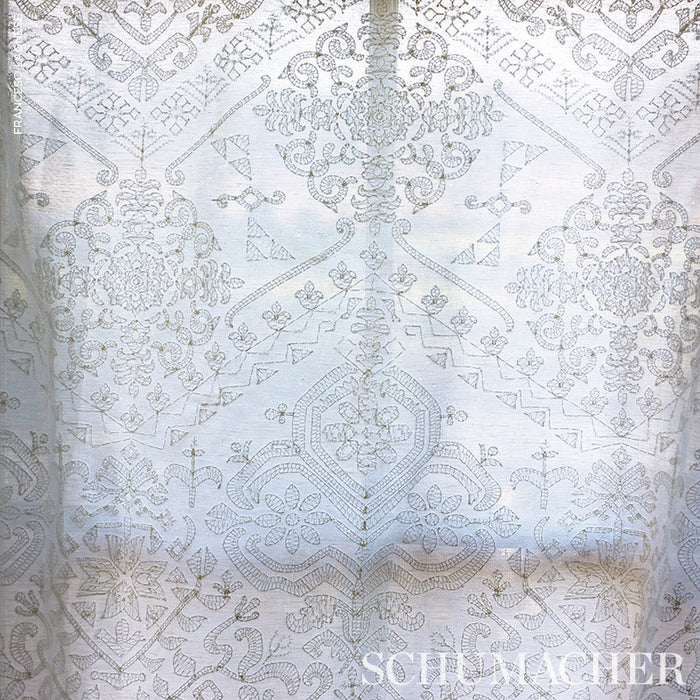 Schumacher Camilla Sheer Ivory Fabric Sample 72660