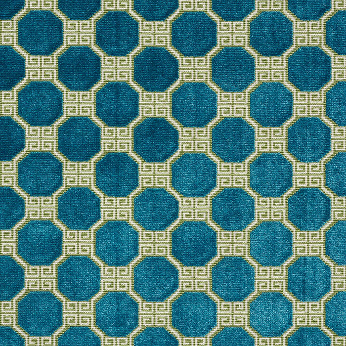 Schumacher Octavia Velvet Peacock Fabric 72794