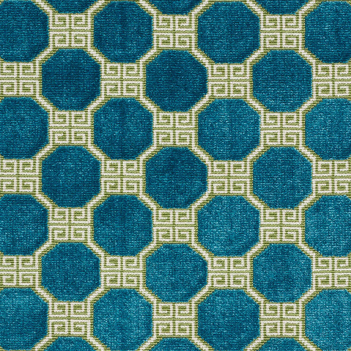 Schumacher Octavia Velvet Peacock Fabric 72794