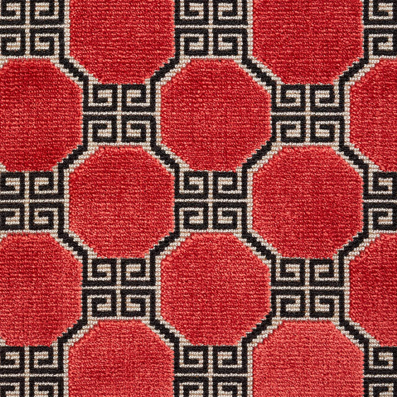 Schumacher Octavia Velvet Ruby Fabric 72796