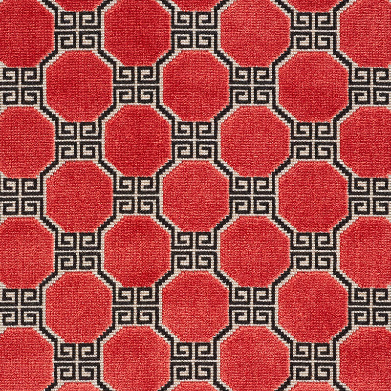 Schumacher Octavia Velvet Ruby Fabric 72796