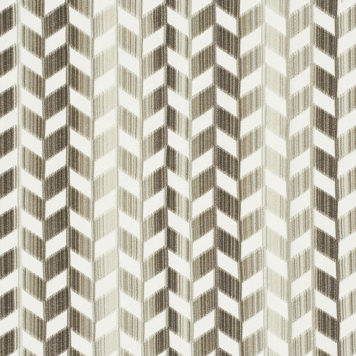 Schumacher Chevron Strie Velvet Stone Fabric Sample 72810