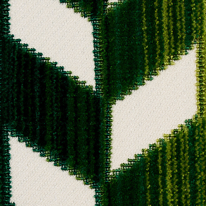 Schumacher Chevron Strie Velvet Emerald Fabric 72814