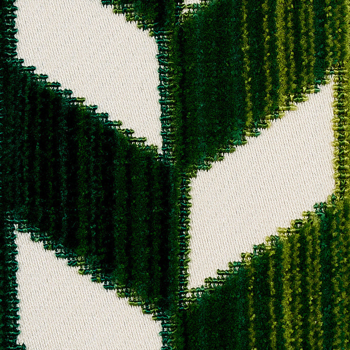 Schumacher Chevron Strie Velvet Emerald Fabric Sample 72814