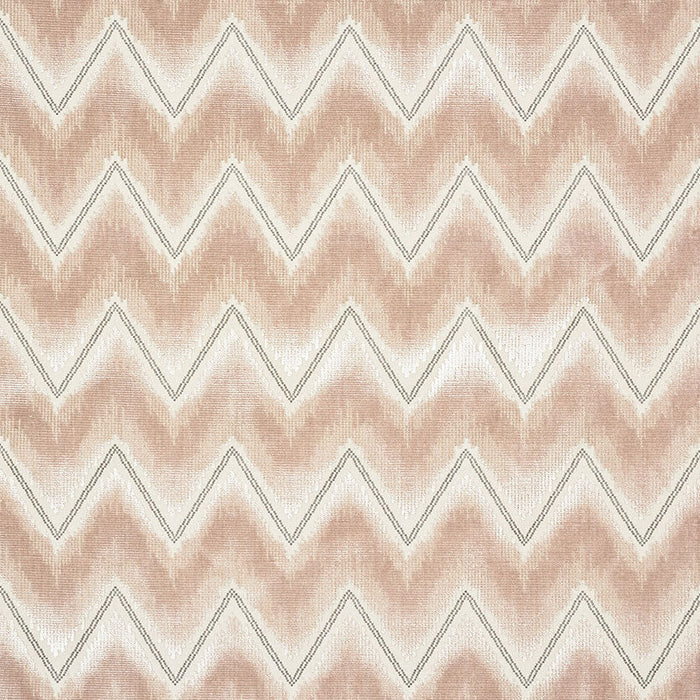 Schumacher Chevron Velvet Blush Fabric Sample 72840