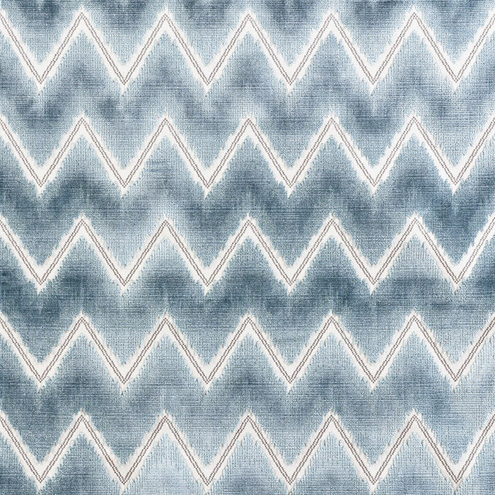 Schumacher Chevron Velvet Mineral Fabric Sample 72842