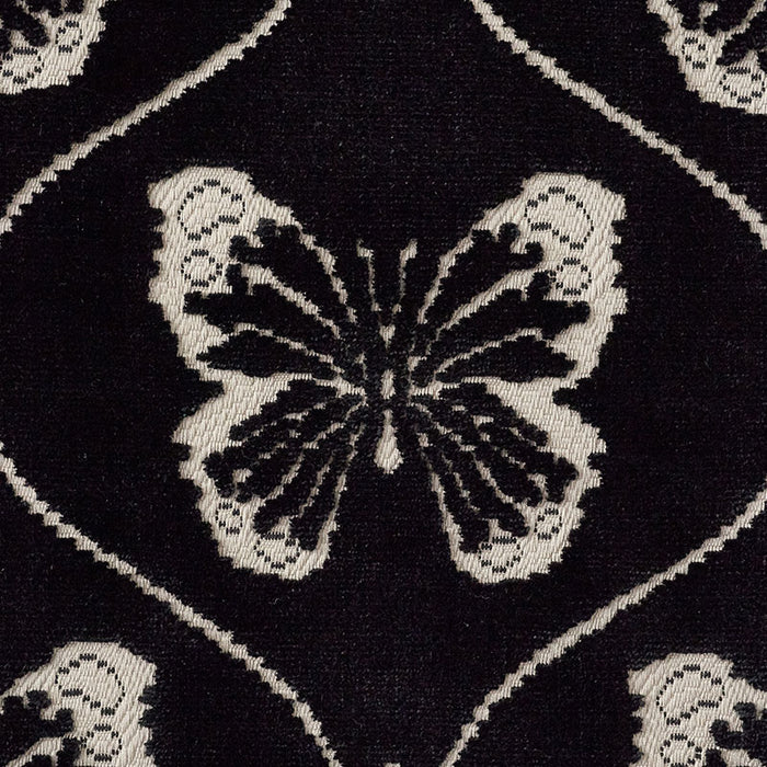 Schumacher Papillon Velvet Onyx Fabric 72960