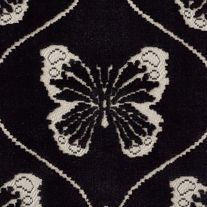 Schumacher Papillon Velvet Onyx Fabric Sample 72960