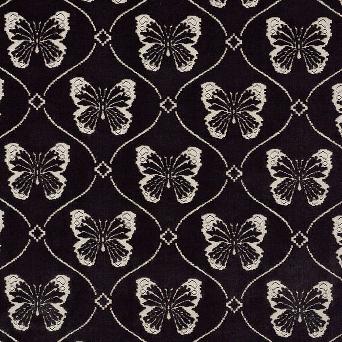 Schumacher Papillon Velvet Onyx Fabric 72960