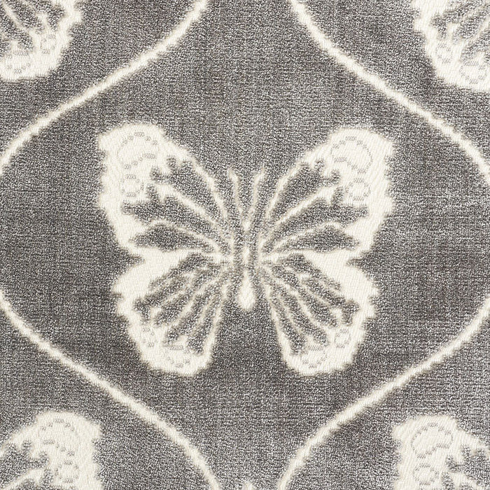 Schumacher Papillon Velvet Pewter Fabric Sample 72961