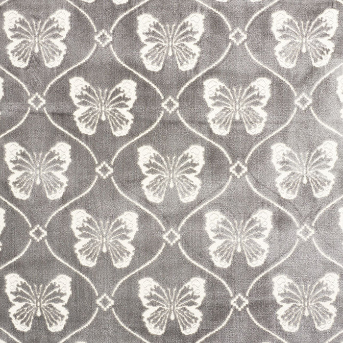 Schumacher Papillon Velvet Pewter Fabric Sample 72961