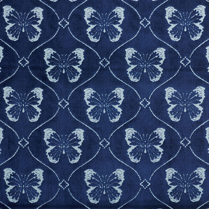 Schumacher Papillon Velvet Sapphire Fabric 72962