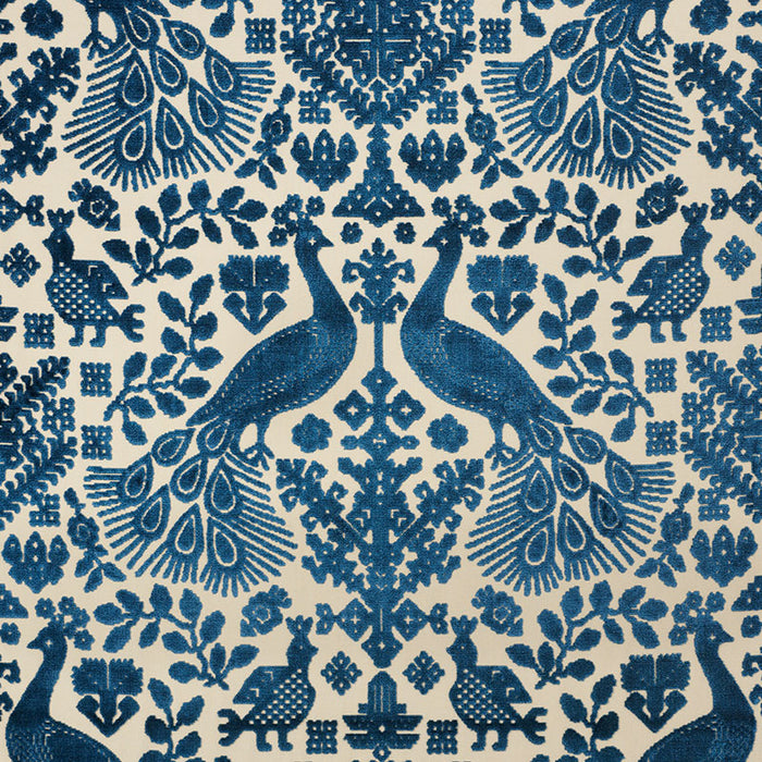 Schumacher Pavone Velvet Peacock Fabric 72973