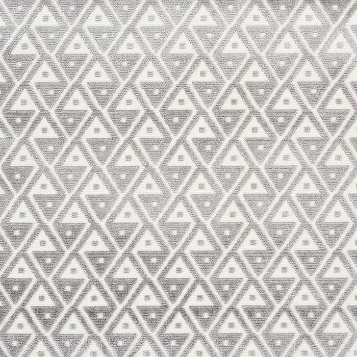 Schumacher Hoffmann Velvet Silver Fabric 72991