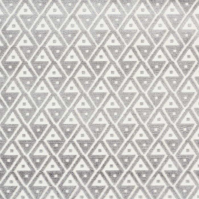 Schumacher Hoffmann Velvet Silver Fabric Sample 72991