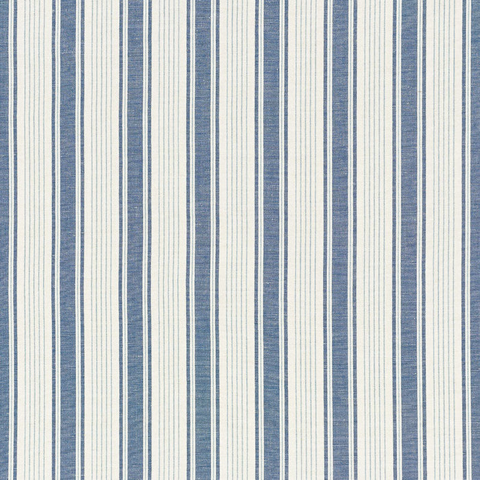 Schumacher Ojai Stripe Prussian Blue Fabric Sample 73000