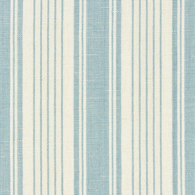 Schumacher Ojai Stripe China Blue Fabric 73001