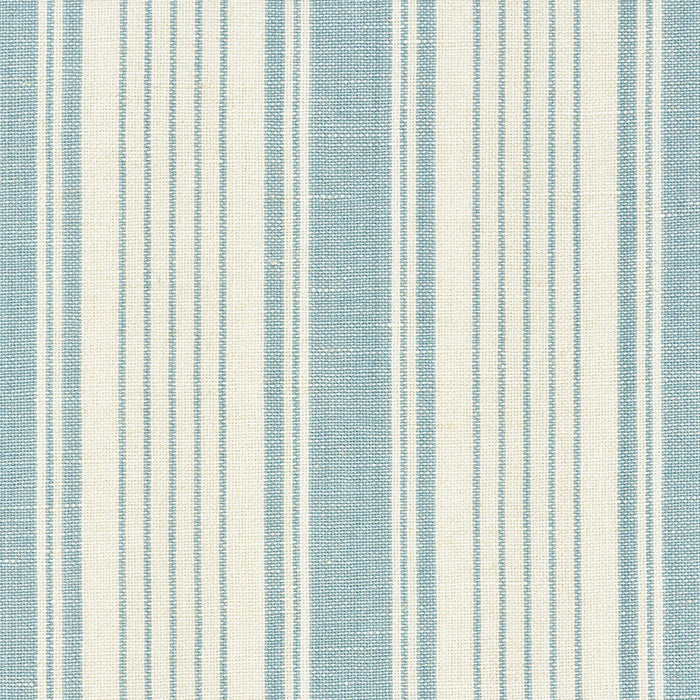 Schumacher Ojai Stripe China Blue Fabric Sample 73001