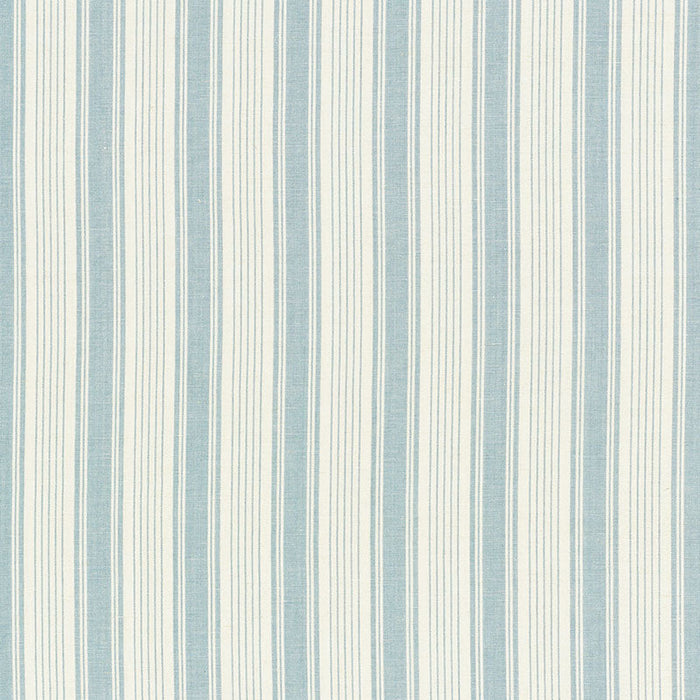 Schumacher Ojai Stripe China Blue Fabric Sample 73001