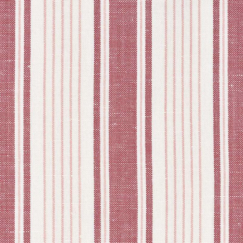 Schumacher Ojai Stripe Red Fabric 73004