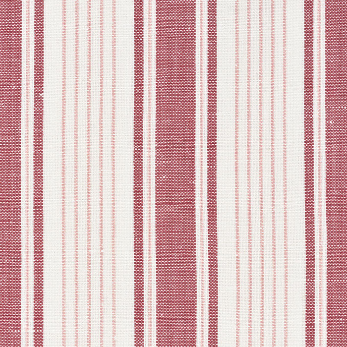 Schumacher Ojai Stripe Red Fabric Sample 73004