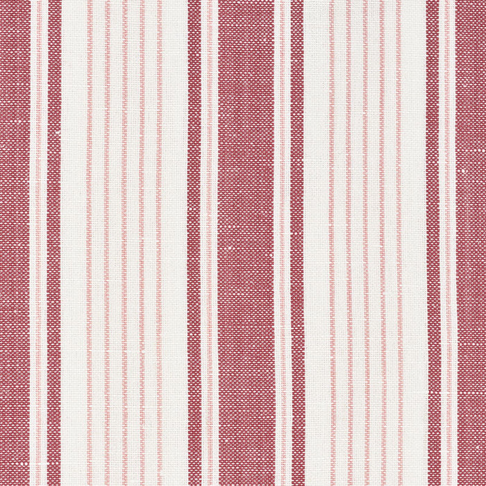 Schumacher Ojai Stripe Red Fabric 73004