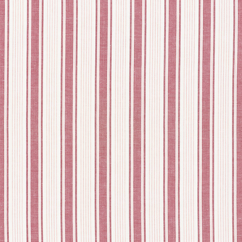 Schumacher Ojai Stripe Red Fabric 73004