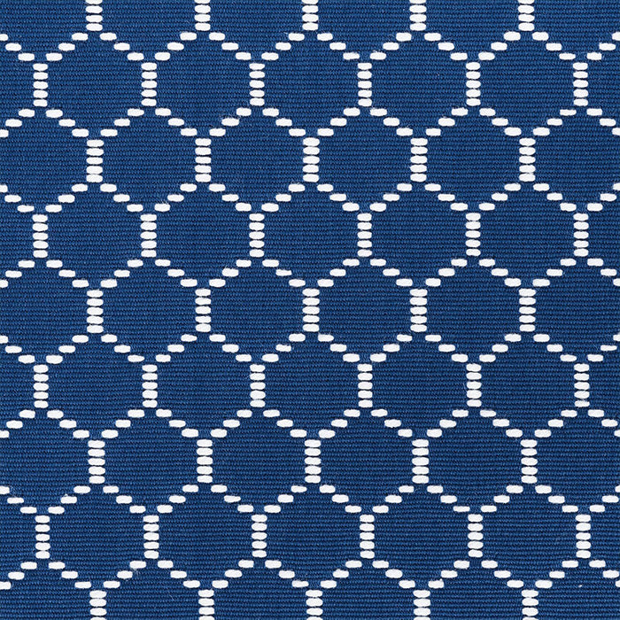 Schumacher Fishnet Marine Fabric Sample 73093