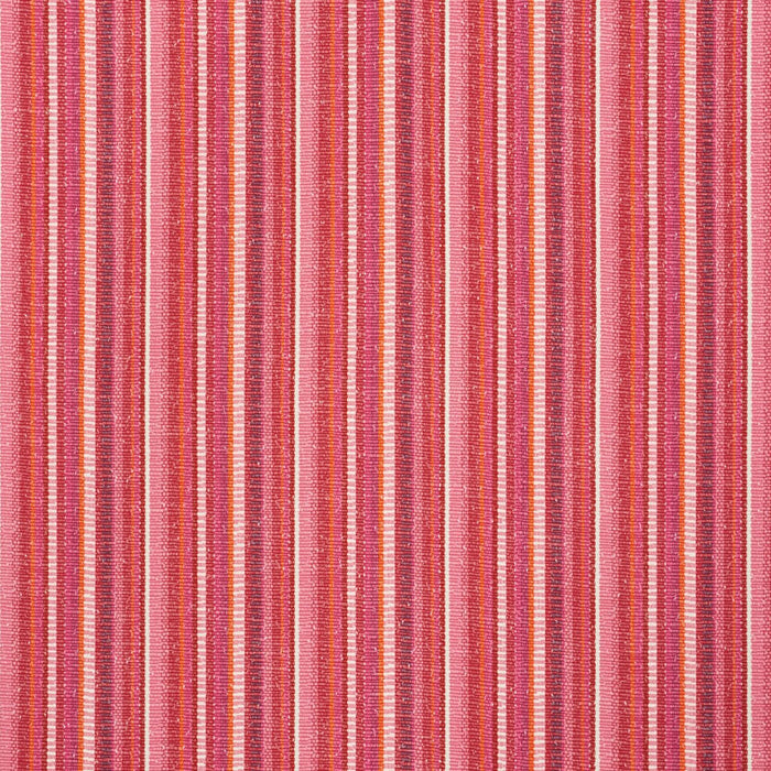 Schumacher Primavera Stripe Berry Fabric Sample 73111