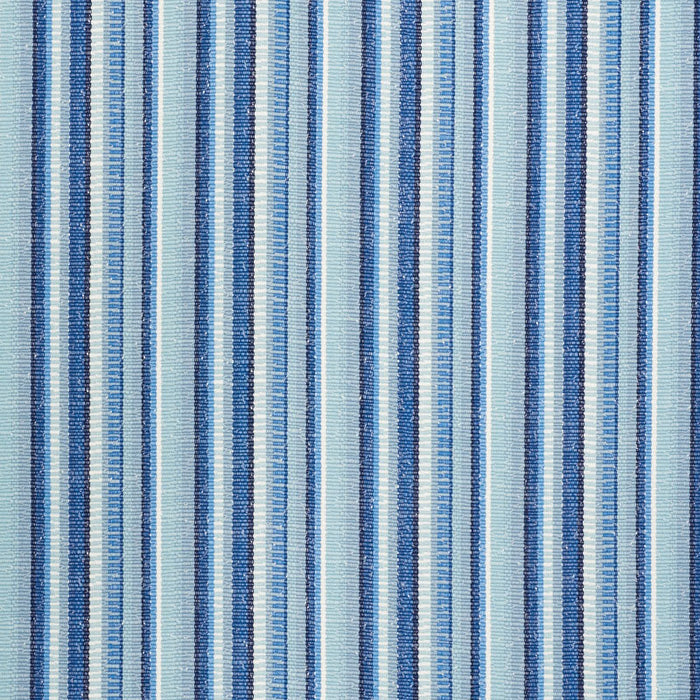 Schumacher Primavera Stripe Sea Fabric Sample 73112