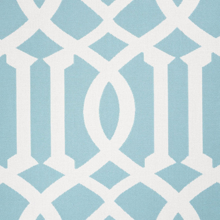 Schumacher Imperial Trellis Indoor/Outdoor Aqua Fabric Sample 73161