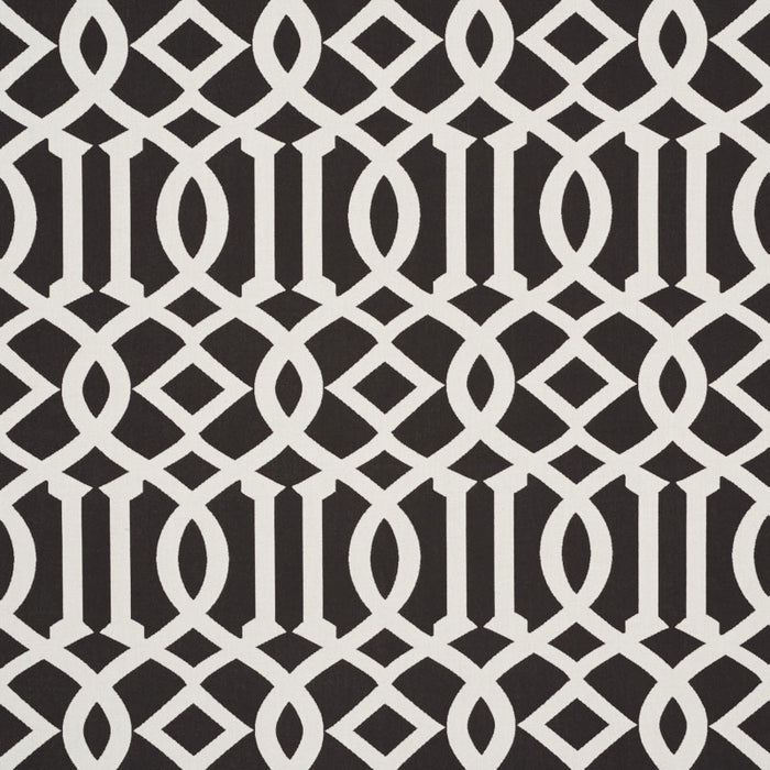 Schumacher Imperial Trellis Indoor/Outdoor Black Fabric 73162