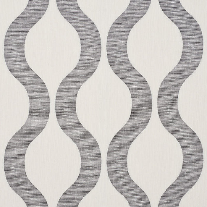 Schumacher Ondata Charcoal Fabric Sample 73222