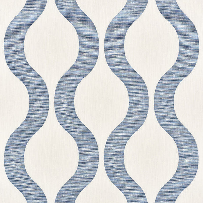 Schumacher Ondata Blue Fabric Sample 73223