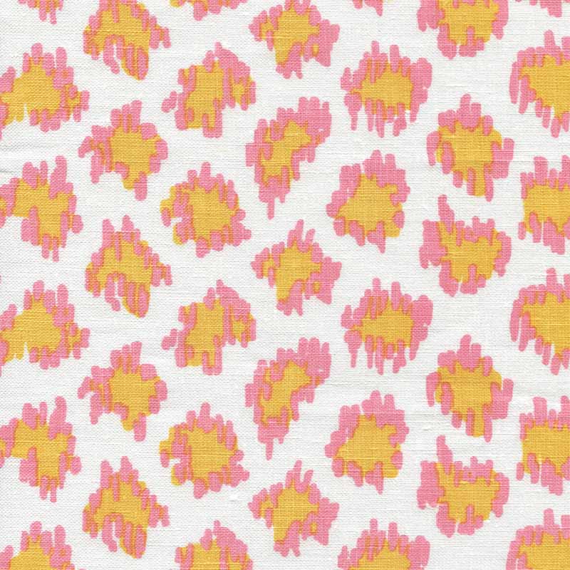 China Seas Zizi Leopard Pinks Yellow Fabric 7325-03W