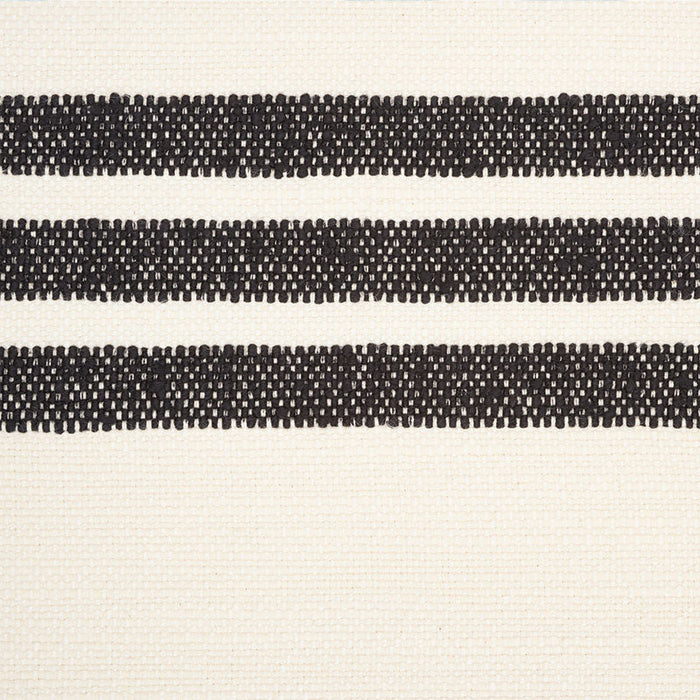 Schumacher Dune Stripe Black Fabric Sample 73290