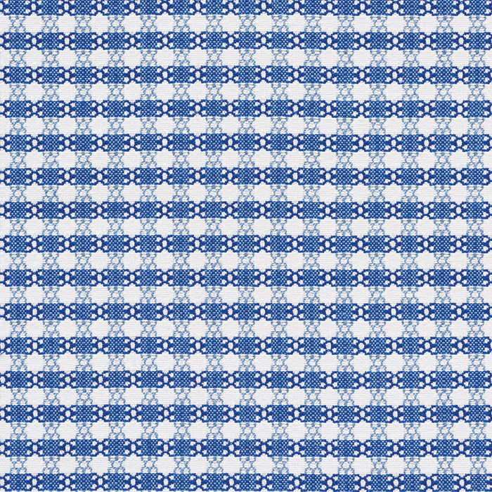 Schumacher Checkmate Blue Fabric Sample 73430