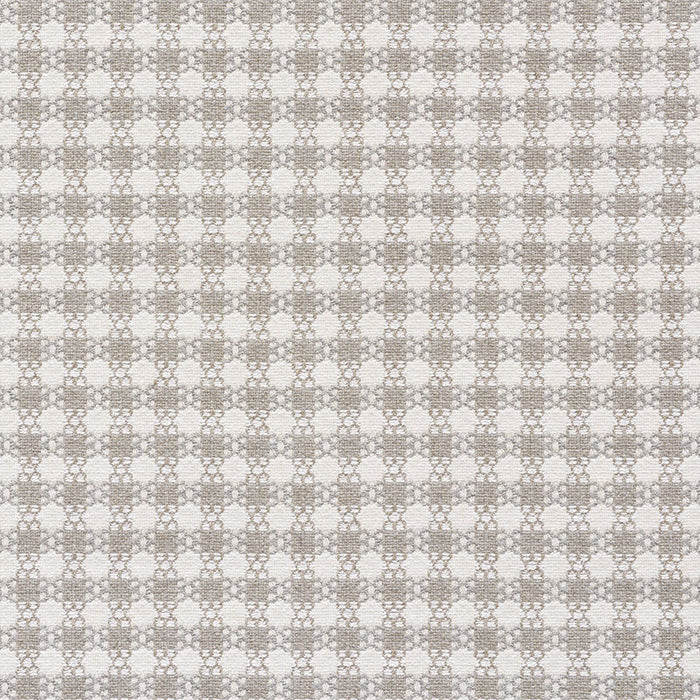 Schumacher Checkmate Grey Fabric Sample 73431